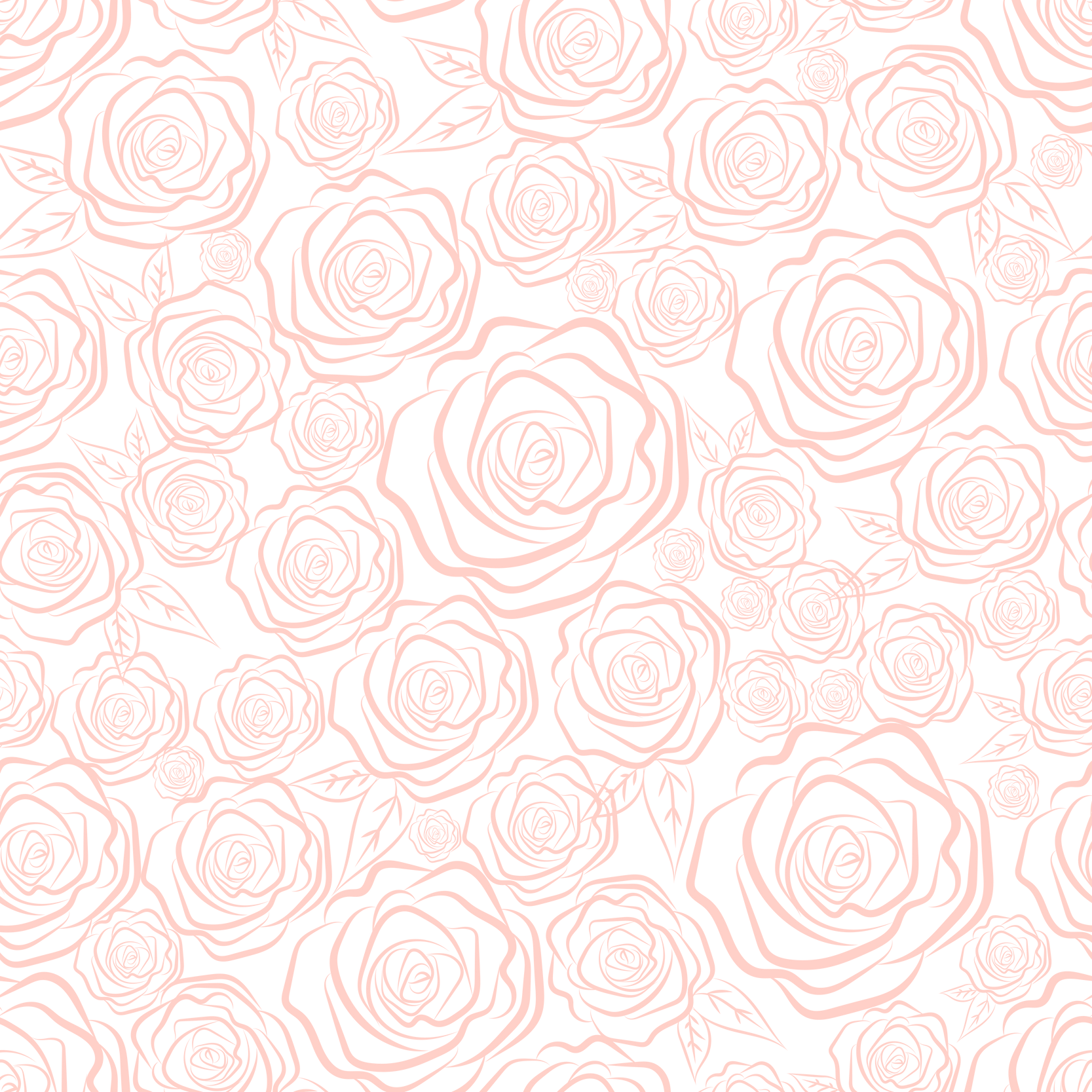 Pink roses, seamless pattern